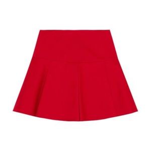 RED Valentino Red Pleated Mini Skirt
